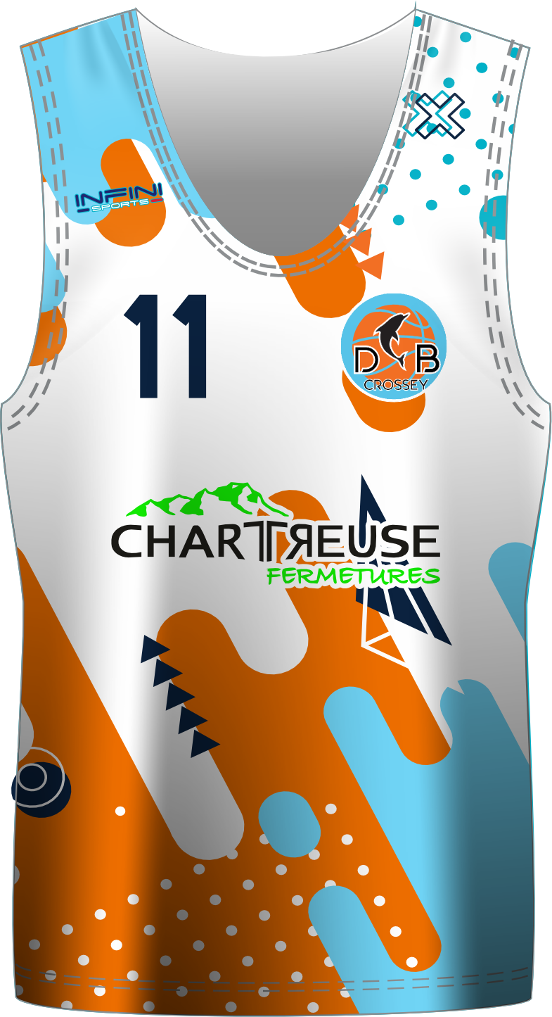 Aperçu du maillot LES DAUPHINS DE CROSSEY BASKET 2