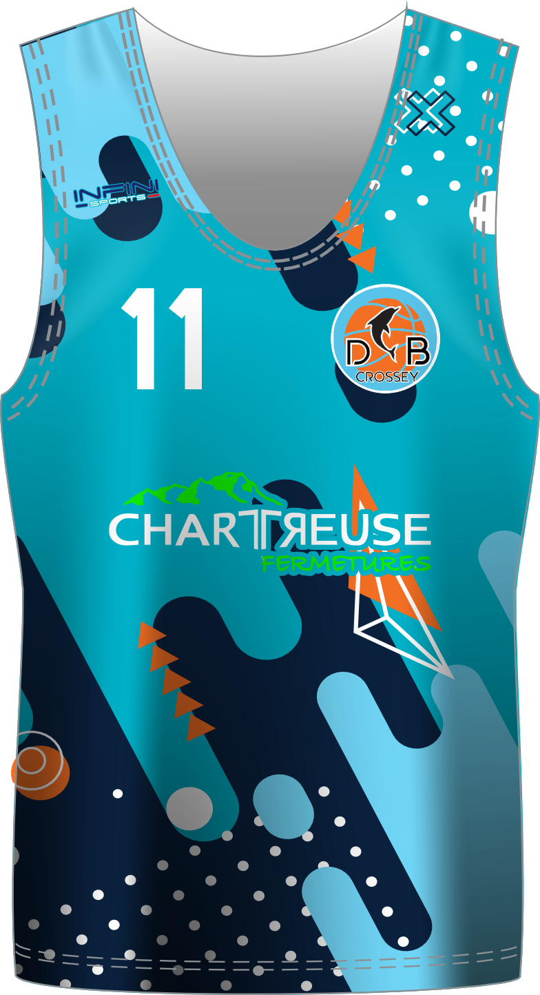 Aperçu du maillot LES DAUPHINS DE CROSSEY BASKET