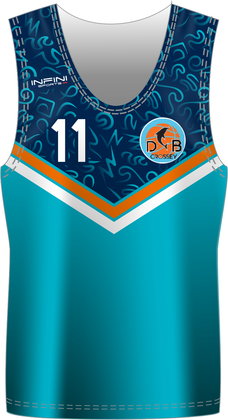 Aperçu du maillot LES DAUPHINS DE CROSSEY BASKET FEMME