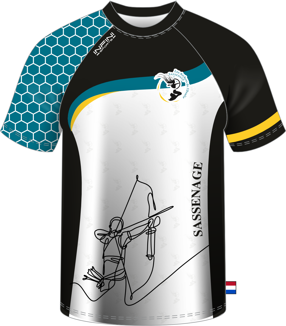 Aperçu du maillot LES ARCHERS DE L&rsquo;OVALIE