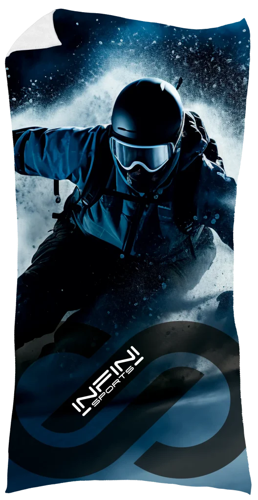 serviette infini sports avec skieur